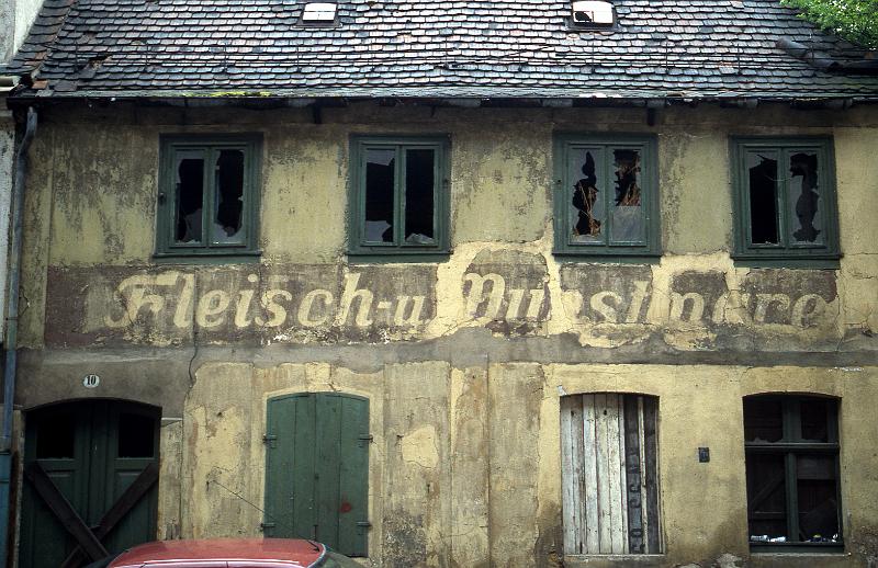 Dresden-Pieschen, Moritzburger Str. 10, 4.5.1996.jpg - Fleisch- u. Wurstwaren